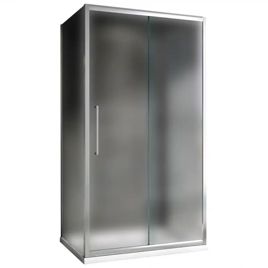Душевой уголок ABBER Schwarzer Diamant 110х90 см, AG30110MH-S90M-S90M, профиль хром, стекло матовое фото 1