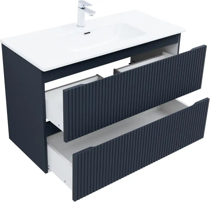 Тумба под раковину Aquanet Джейн (Flat) 100 маренго, подвесная, 335431 фото 6