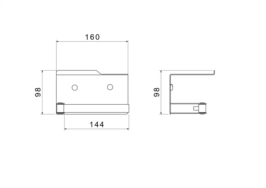 Держатель туалетной бумаги Aquatek Либра AQ4929MB с полкой, Черный матовый фото 2