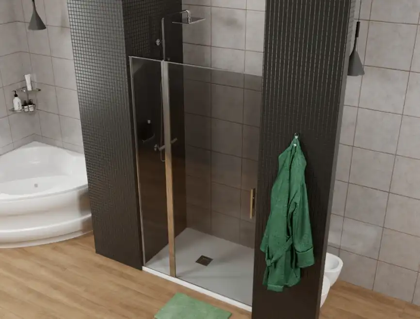 Душевая дверь Allen Brau Priority 140 см, 3.31010.00G, профиль Хром, стекло Тонированное фото 4