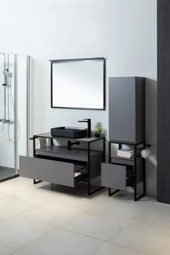 Зеркало Allen Brau Priority 100х75 1.31017.BB с подстветкой, сенсорный выключатель, Черный фото 15