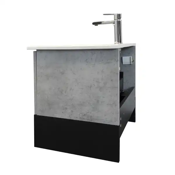 Тумба с умывальником Comforty Франкфурт 60 Бетон светлый, 00-00004332 фото 3