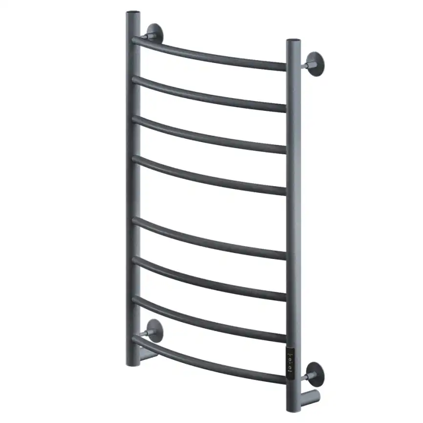 Полотенцесушитель электрический 50x80 AVS Блюз с терморегулятором, оружейная сталь фото 2