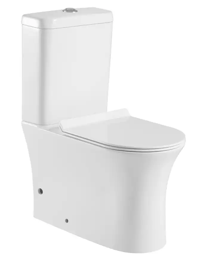 Чаша напольного унитаза Aquanet Rimless Roll-C CL-12249B с сиденьем микролифт фото 1