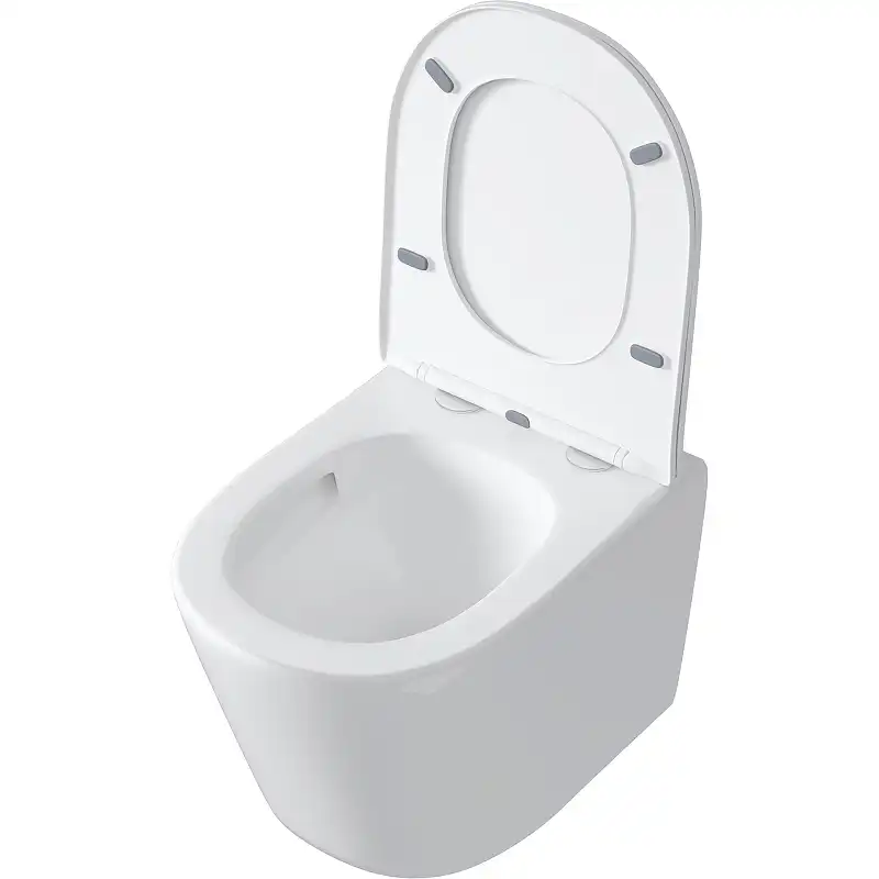 Подвесной унитаз Grossman GR-4477SQ безободковый, смыв торнадо, Белый глянцевый фото 4