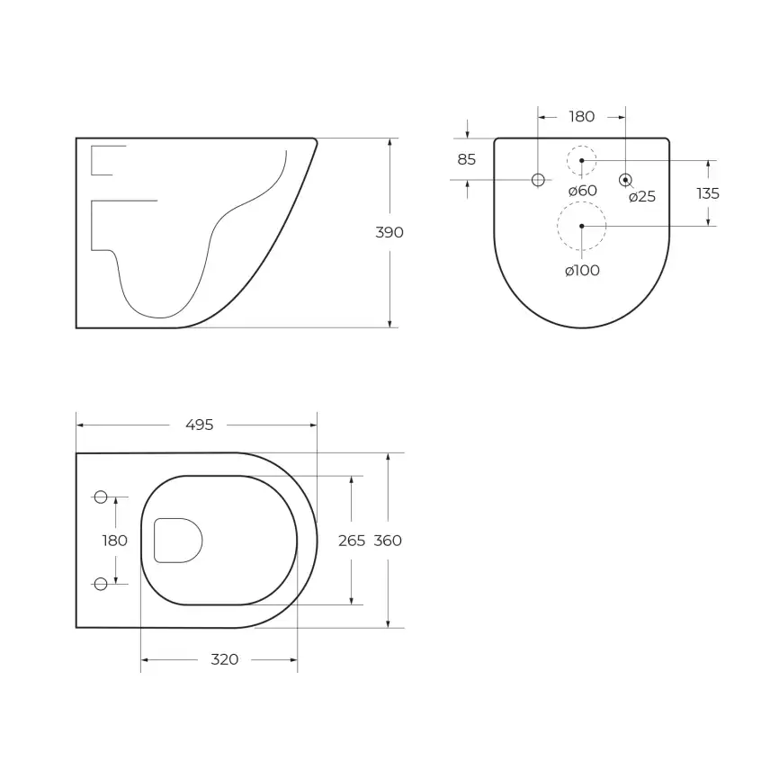 Унитаз подвесной BelBagno AMANDA-TOR BB051CH-TOR-FC/SC, безободковый с сиденьем и смывом TORNADO фото 10