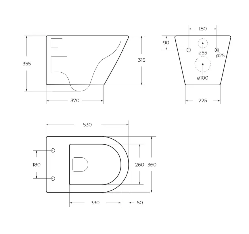 Подвесной унитаз CEZARES LINER CZR-3808-53-TH-TOR/SC, со смывом TORNADO, с сиденьем микролифт фото 16