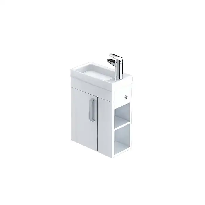 Тумба с раковиной IDDIS Torr 40, подвесная, левосторонняя, Белая, TOR40WRi95K фото 8