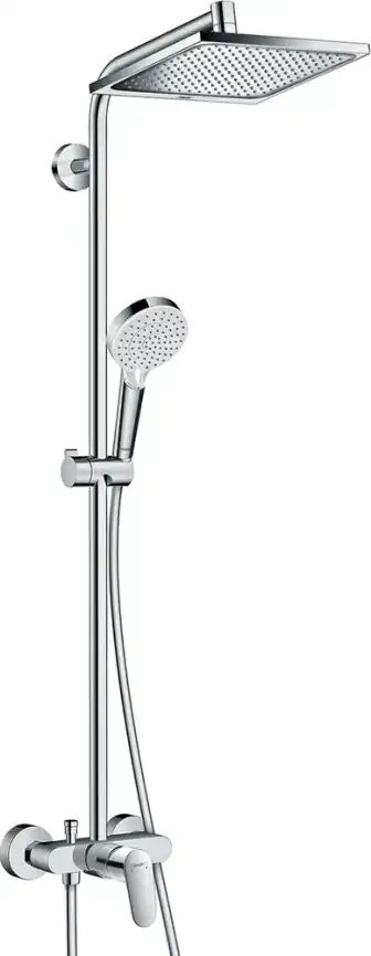 Душевая система Hansgrohe Crometta E 240 1jet Showerpipe 27284000 для душа с термостатом, Хром фото 3