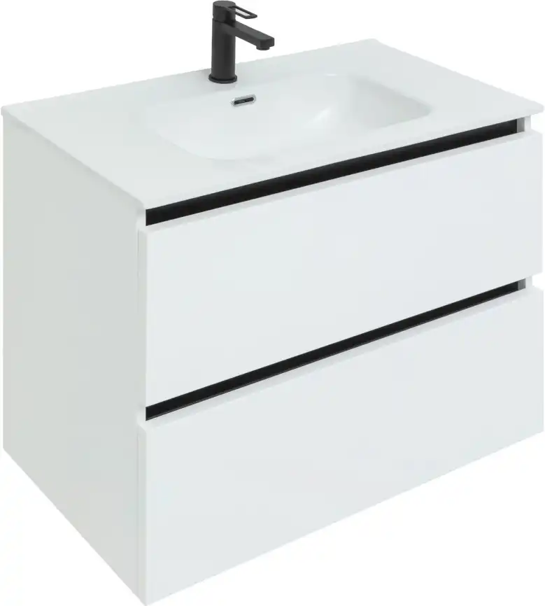 Раковина Aquanet Flat 100 254365 прямоугольная, Белая глянцевая фото 3