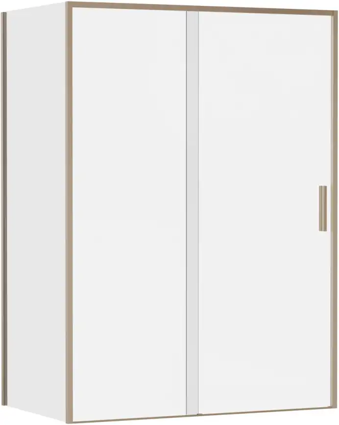 Душевой уголок Aquanet Pleasure Evo 140x80 AE65-140x80-GBT профиль золото-никель браш, прозрачное стекло_ фото 1