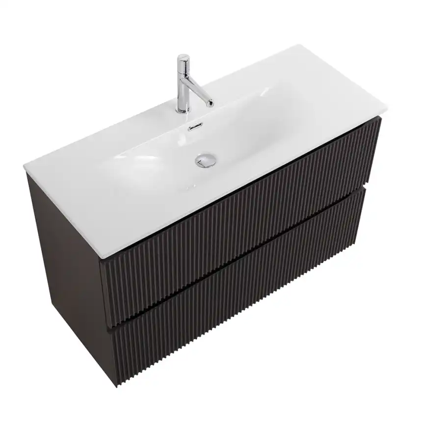 Тумба под раковину BelBagno UNO-MINI-1000-2C-SO-GSO подвесная, Темно-Серый Матовый фото 3