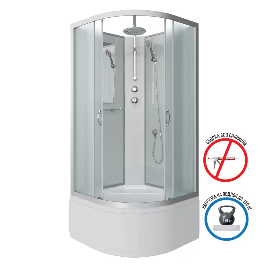 Душевая кабина Niagara Classic 100х100х210 NG-2309-14BKT высокий поддон, без гидромассажа, 23091424BKT фото 1