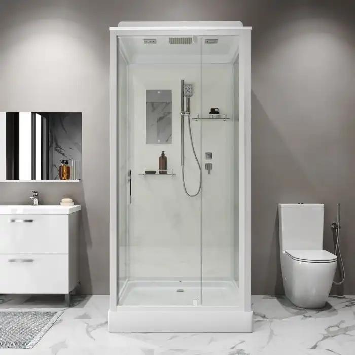 Душевая кабина Niagara Standart 80х80 ST80/15Q низкий поддон, белый профиль фото 3