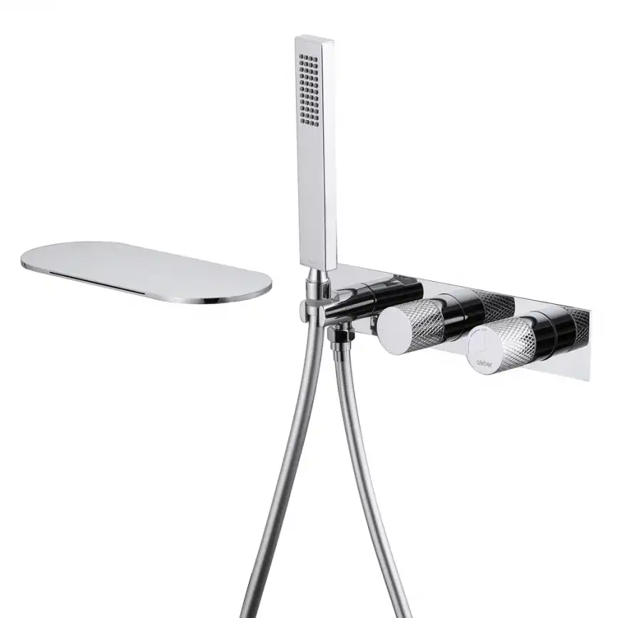 Смеситель для ванны с душем Abber Rund AF8731 встраиваемый, с внутренней частью, Хром фото 1