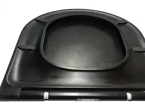 Унитаз-компакт CeramaLux 2179MB, безободковый, с бачком и сидением микролифт Черный матовый фото 9