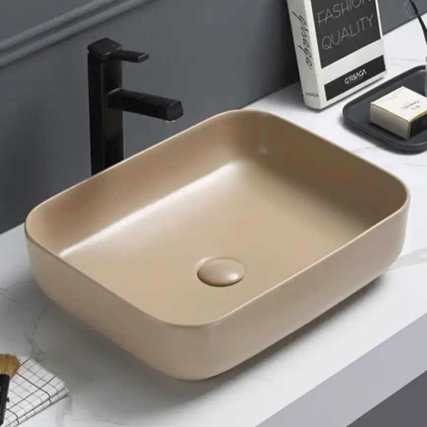 Раковина AVS Розали 50x39 бежевая матовая фото 2