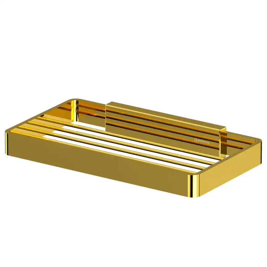 Мыльница Whitecross CUBO gold, CU2424GL, Золото глянцевое фото 1