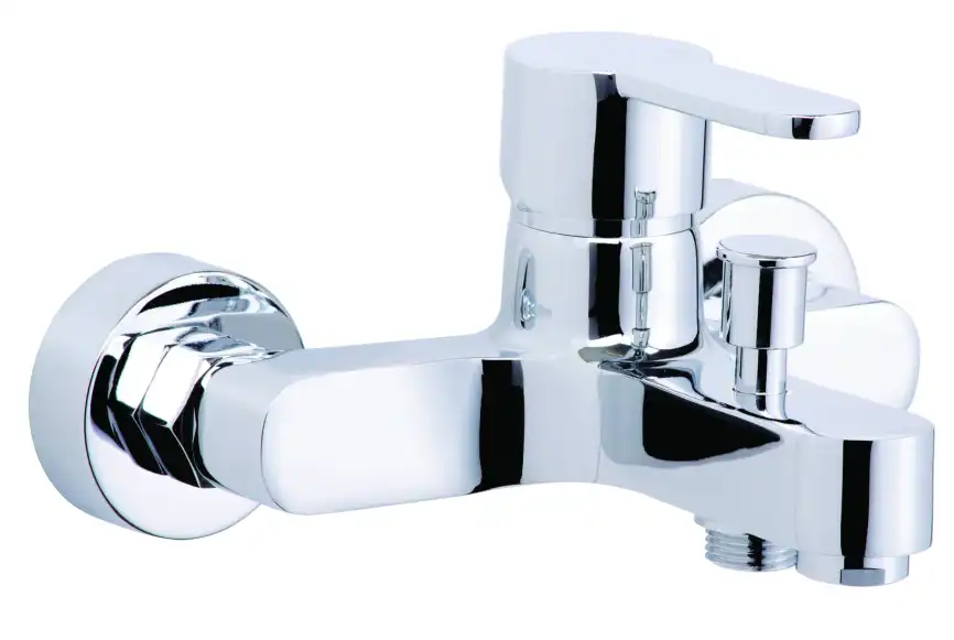 Смеситель для ванны Azario TEVIS AZ-15490501, однорычажный, с коротким изливом, Хром фото 1