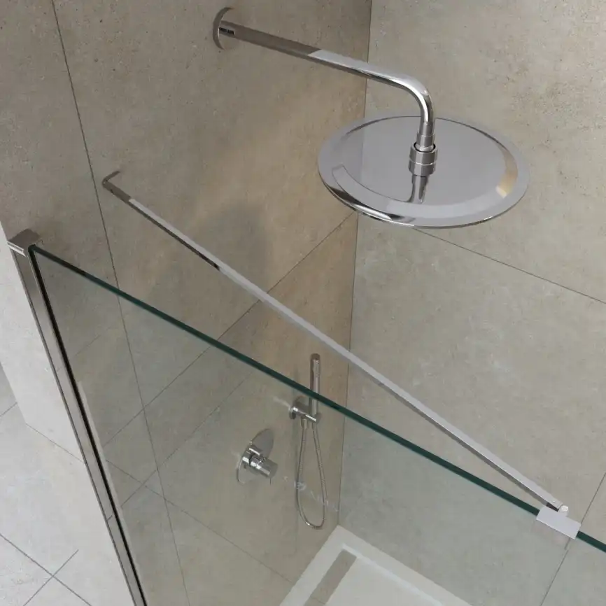 Душевая перегородка универсальная LIBERTA-L-1-TB-115-C-Cr стекло Прозрачное, профиль Хром фото 3