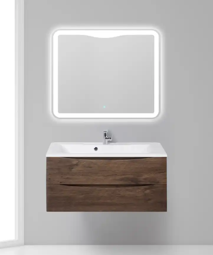 Тумба под раковину BelBagno MARINO-1000-2C-SO-RW-P подвесная Rovere Moro фото 11