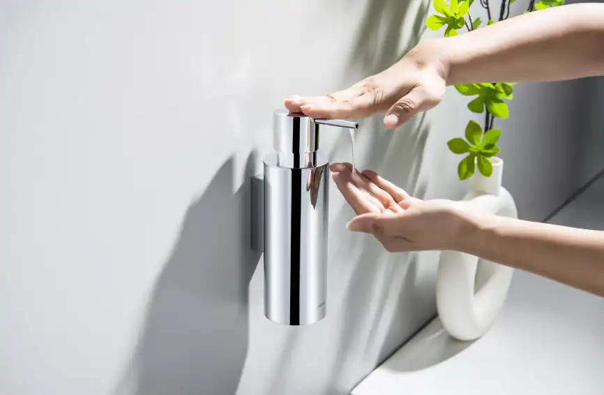 Дозатор для жидкого мыла Aquatek Оберон AQ4205CR, Хром фото 3