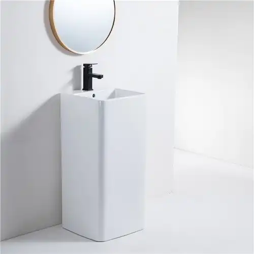 Раковина CeramaLux P7004L 400х400х820 Напольная цвет Белый фото 5