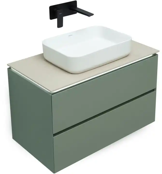 Тумба под раковину Allen Brau Infinity 85 1.21001.CGM олива матовый фото 1