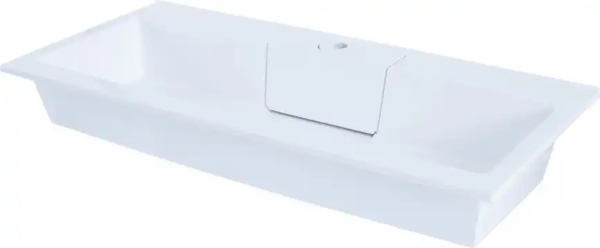 Раковина Dolomite Фортуна 100 222717 прямоугольная, Белая глянцевая фото 1