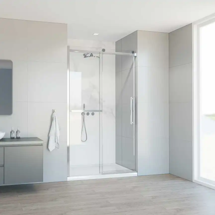 Душевая дверь Vincea Como Soft 130 VDS-1CS130CL, раздвижная, профиль хром, стекло прозрачное фото 1