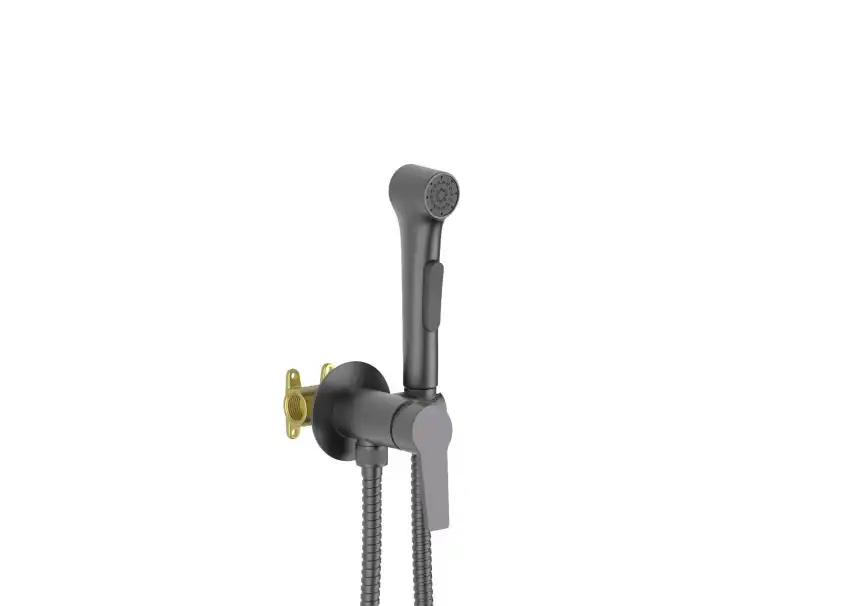 Смеситель с гигиеническим душем Aquatek Лугано AQ1719BGM, Оружейная сталь фото 3