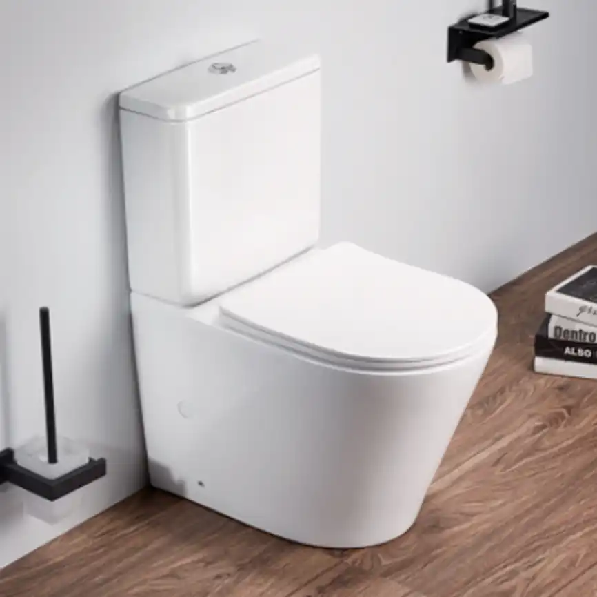 Унитаз-компакт AVS Кристалл 813-0002-GW безободковый, белый фото 2