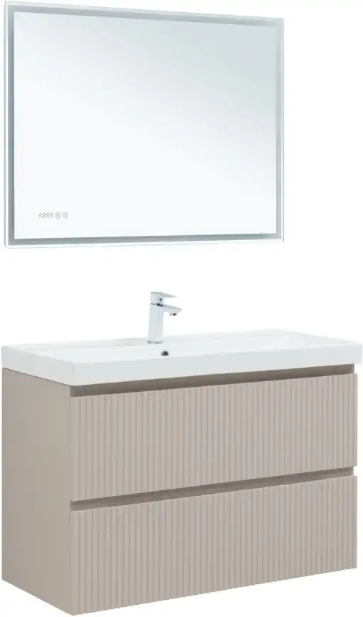 Тумба под раковину Aquanet Джейн (Flat) 100 бежевый, 343979 фото 8