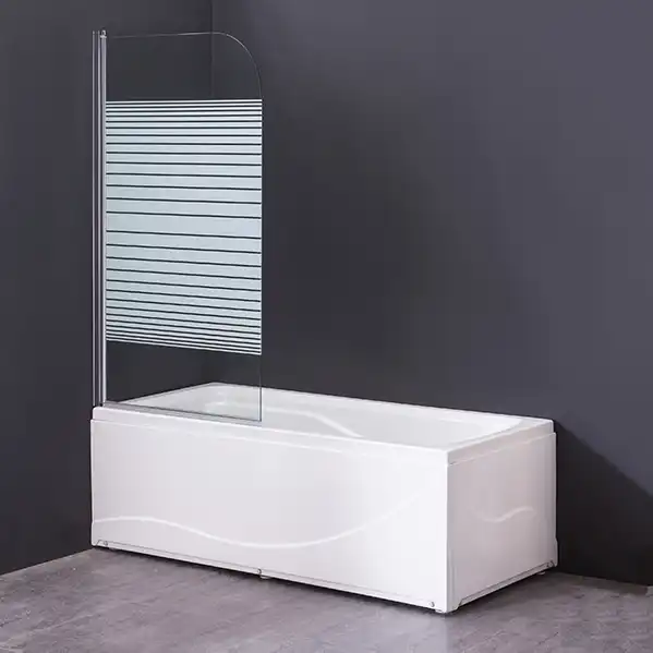 Шторка для ванны Mirsant Eco 2 80 см, УТ000042515, профиль Хром, стекло с рисуноком фото 1