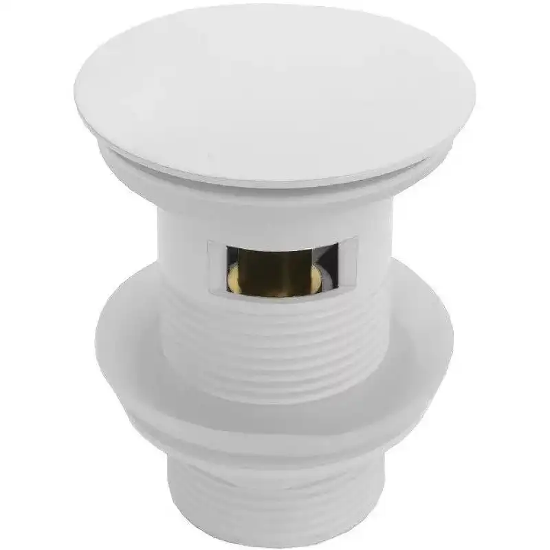 Донный клапан для раковины CeramaLux RD001MW с переливом, Белый матовый фото 1