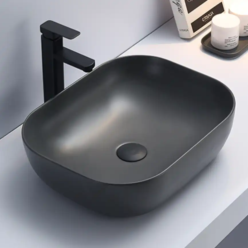 Раковина AVS Клара 51x40 темно-серая матовая фото 2