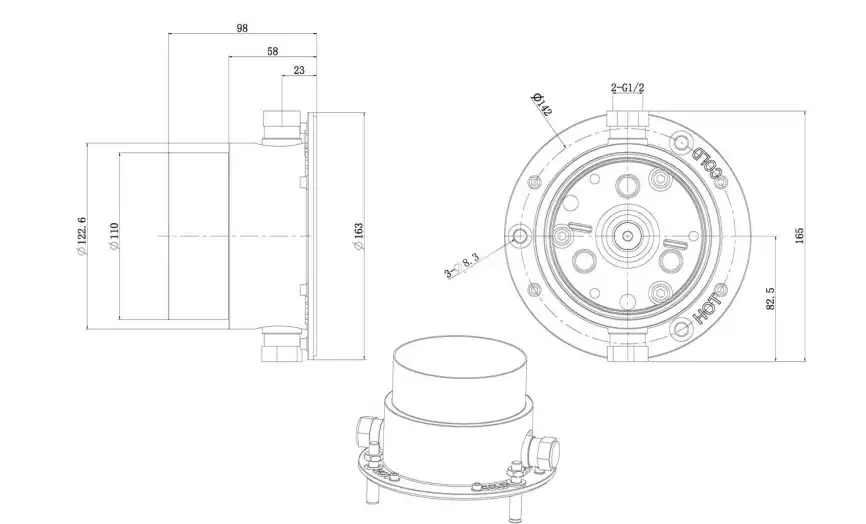 Напольный смеситель для ванны Allen Brau Infinity 5.21009-00, однорычажный, с внутренней частью, Хром фото 4