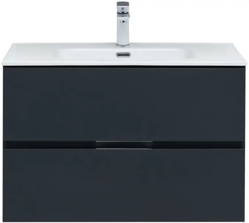 Тумба под раковину Aquanet Алвита New 80 2 ящика, антрацит 277515 фото 8