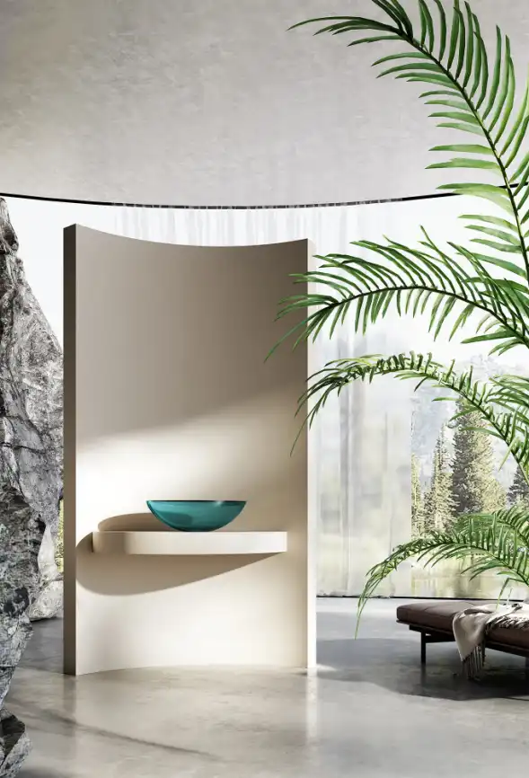 Раковина накладная ABBER KRISTALL 50х35х15 AT2802Aquamarin, овальная, бирюзовая фото 3