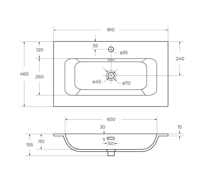 Керамическая раковина CEZARES CZR-8073-80 фото 6