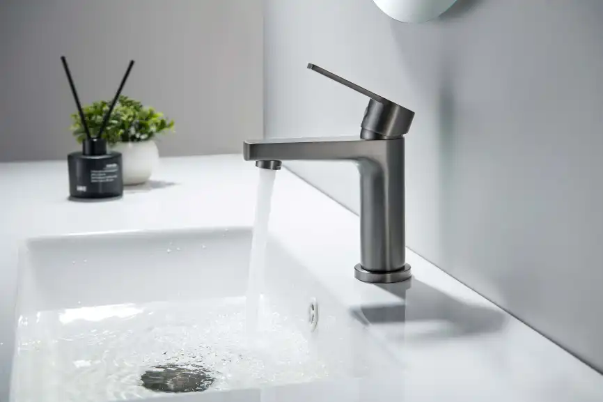 Смеситель для раковины Aquatek Лугано AQ1712BGM, Оружейная сталь фото 6