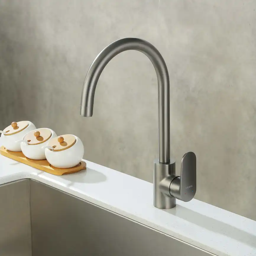 Смеситель для кухни Aquatek Ника AQ1882BGM, Оружейная сталь фото 7