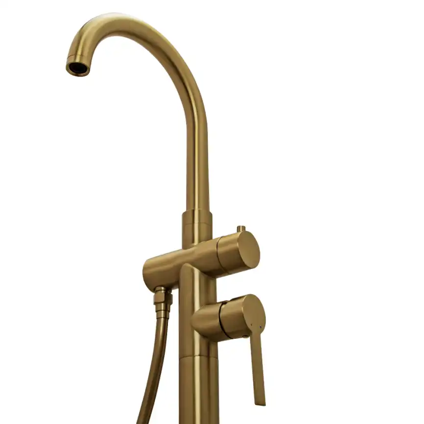 Смесители для ванны AVS Elegant 811-412-BG напольный, брашированное золото фото 8