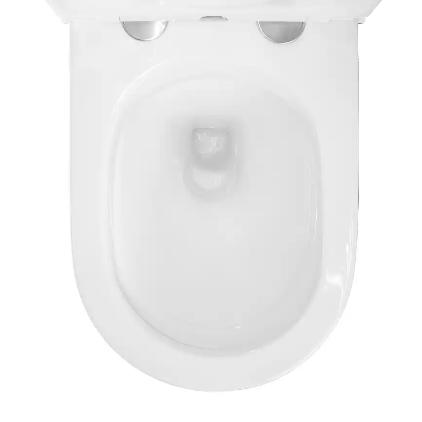 Унитаз напольный Azario Maro AZ-2125 безободковый, с бачком и сидением микролифт, Белый глянцевый фото 8