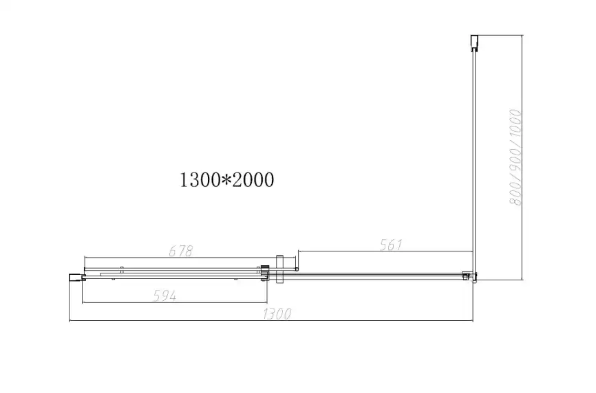 Душевой уголок Vincea Dice 130х80 VSR-4D8013CLB, дверь раздвижная, профиль черный, стекло прозрачное фото 4
