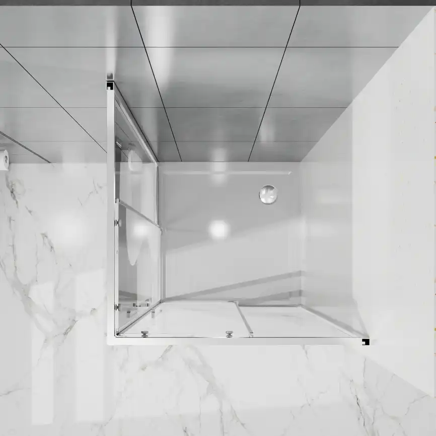 Душевой уголок Azario 90х90 AZ-R43-90-MGR-CL, профиль графит матовый, стекло Прозрачное фото 6