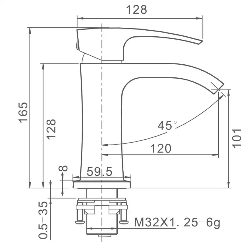 Смеситель для раковины Gappo G1007-8, Хром;Белый фото 10