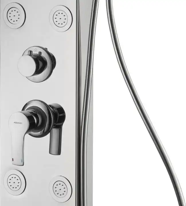 Душевая панель Aquanet Galaxy AP40-01 с гидромассажем и изливом, Хром фото 5