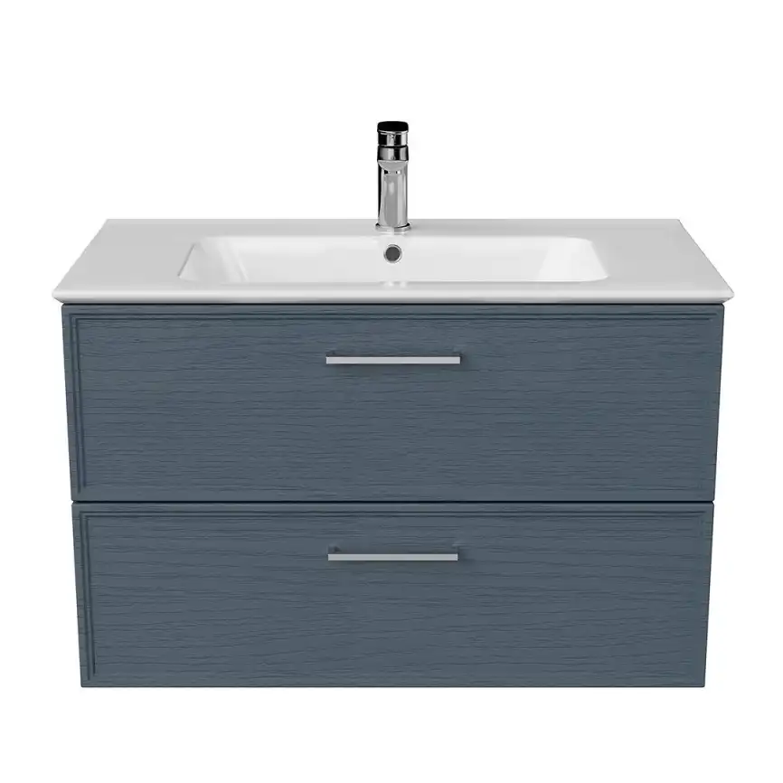 Тумба под раковину Kerama Marazzi PIANO CLASSIC 85 см, PIA.CL.85\BLU.M подвесная, синий матовый фото 2