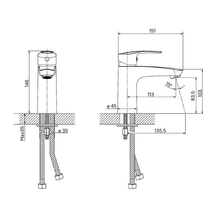 Смеситель для раковины IDDIS Ray RAYWT00i01  цвет, Матовый белый фото 4